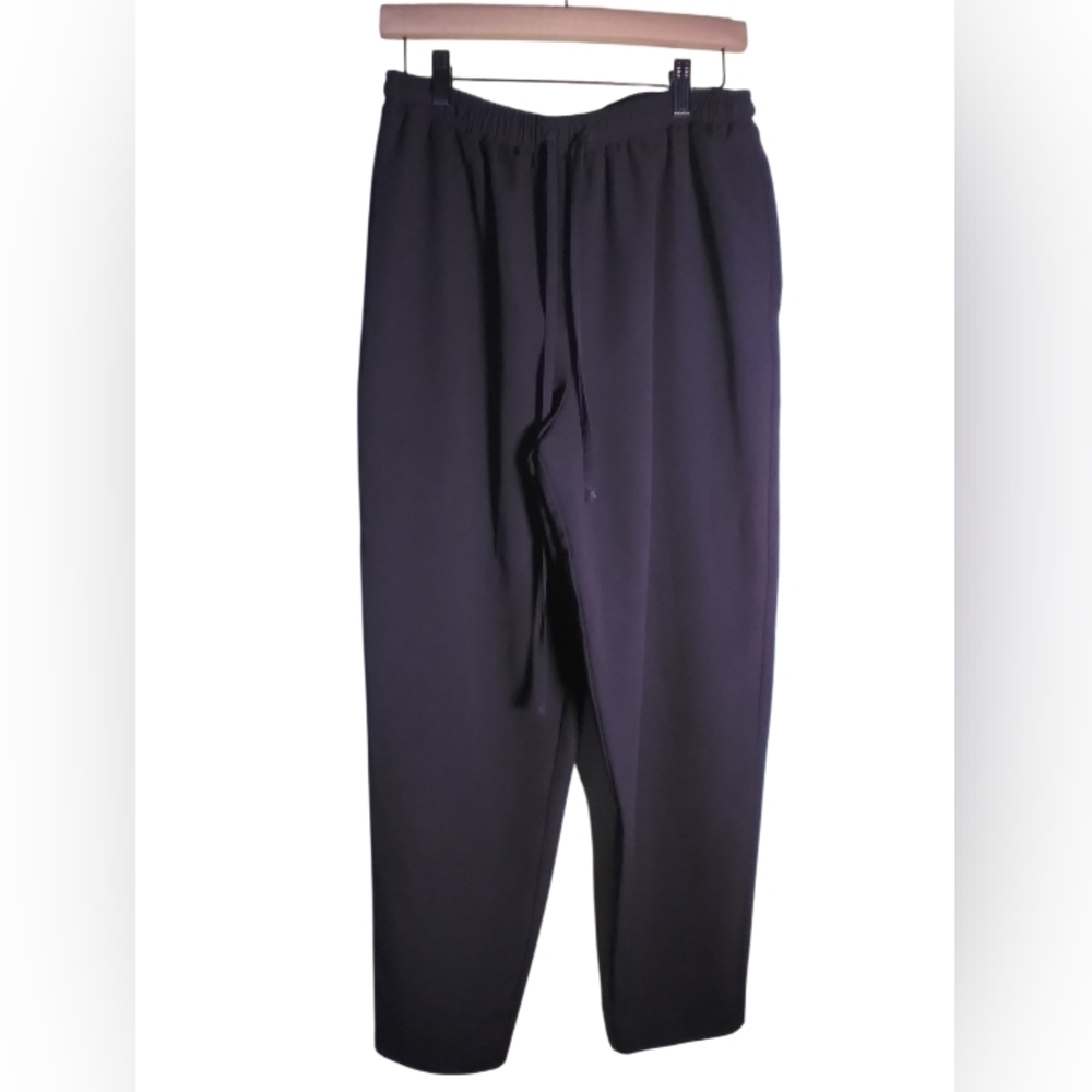 Karen Kane Womens Dark Blue Pull On Wide Leg Flowy Pants Size 4 Minimalist Work